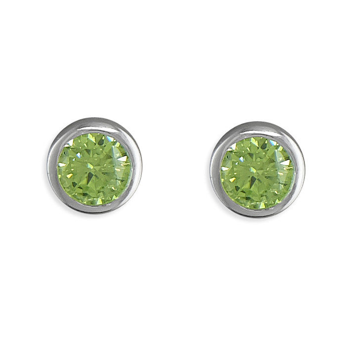 Peridot Green Stud Earrings