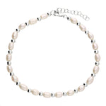 Sterling Silver Bead and Freshwater Pearl Bracelet