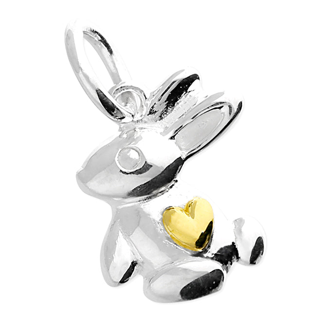 Sterling Silver 2 Tone Rabbit Children's Necklace