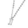 Sterling Silver CZ Rectangle Necklace