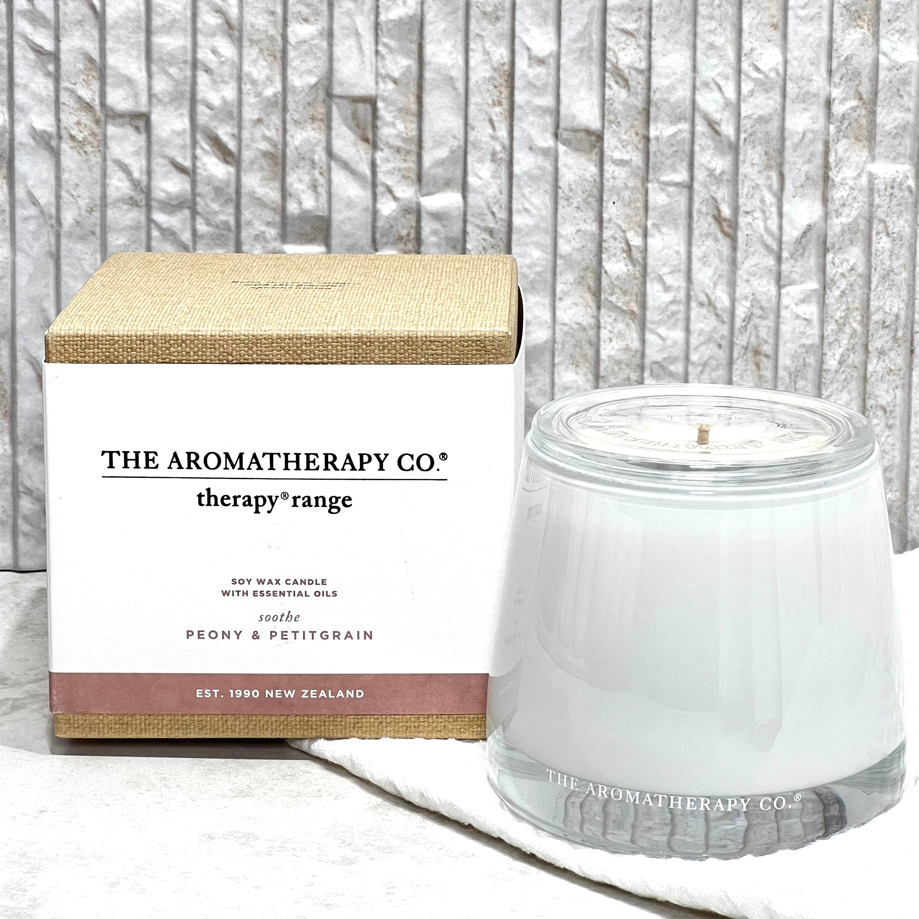 The Aromatherapy Co Therapy Range Soothe Petitgrain & Peony Candle