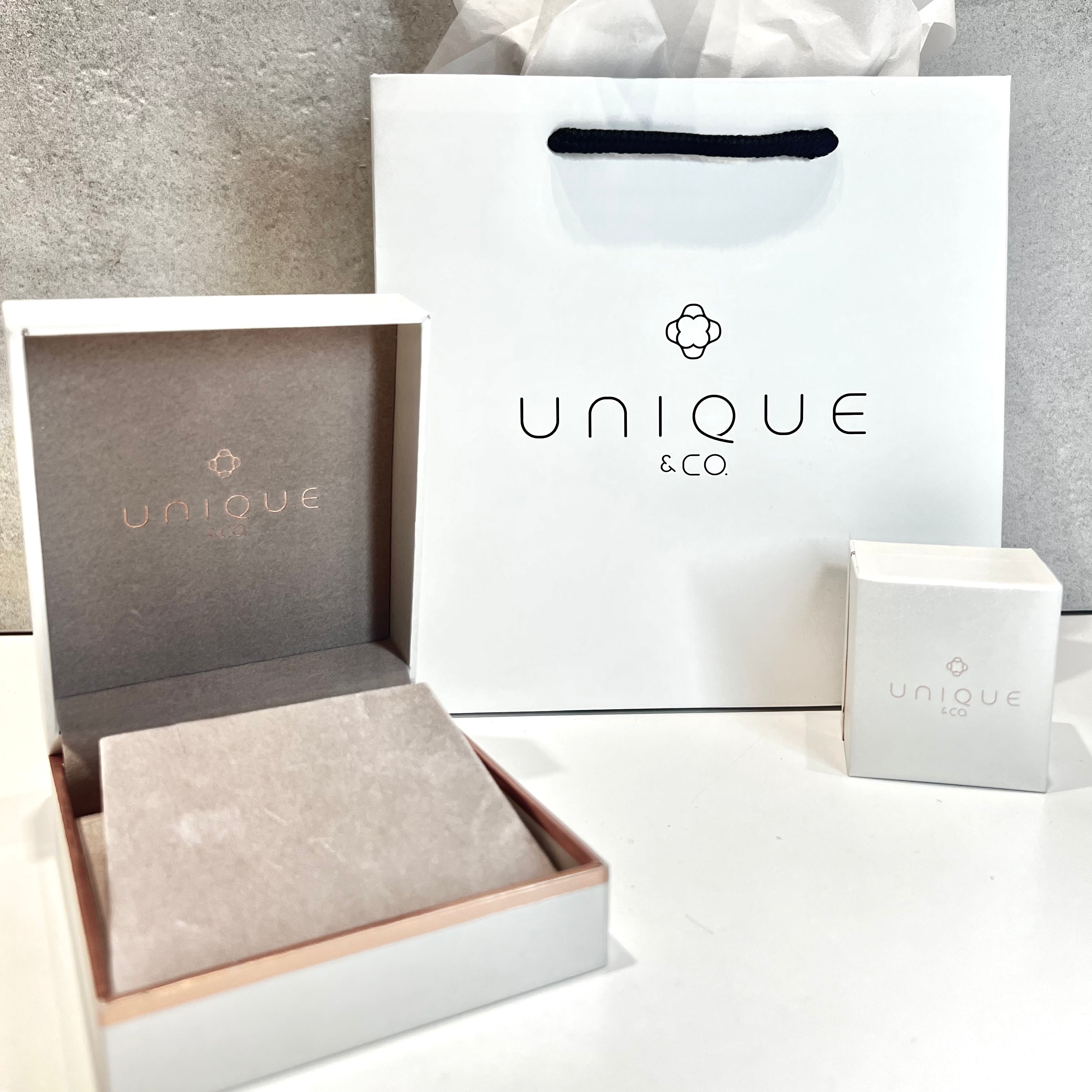 Unique & Co Sterling Silver and Rose Gold Tree Earrings