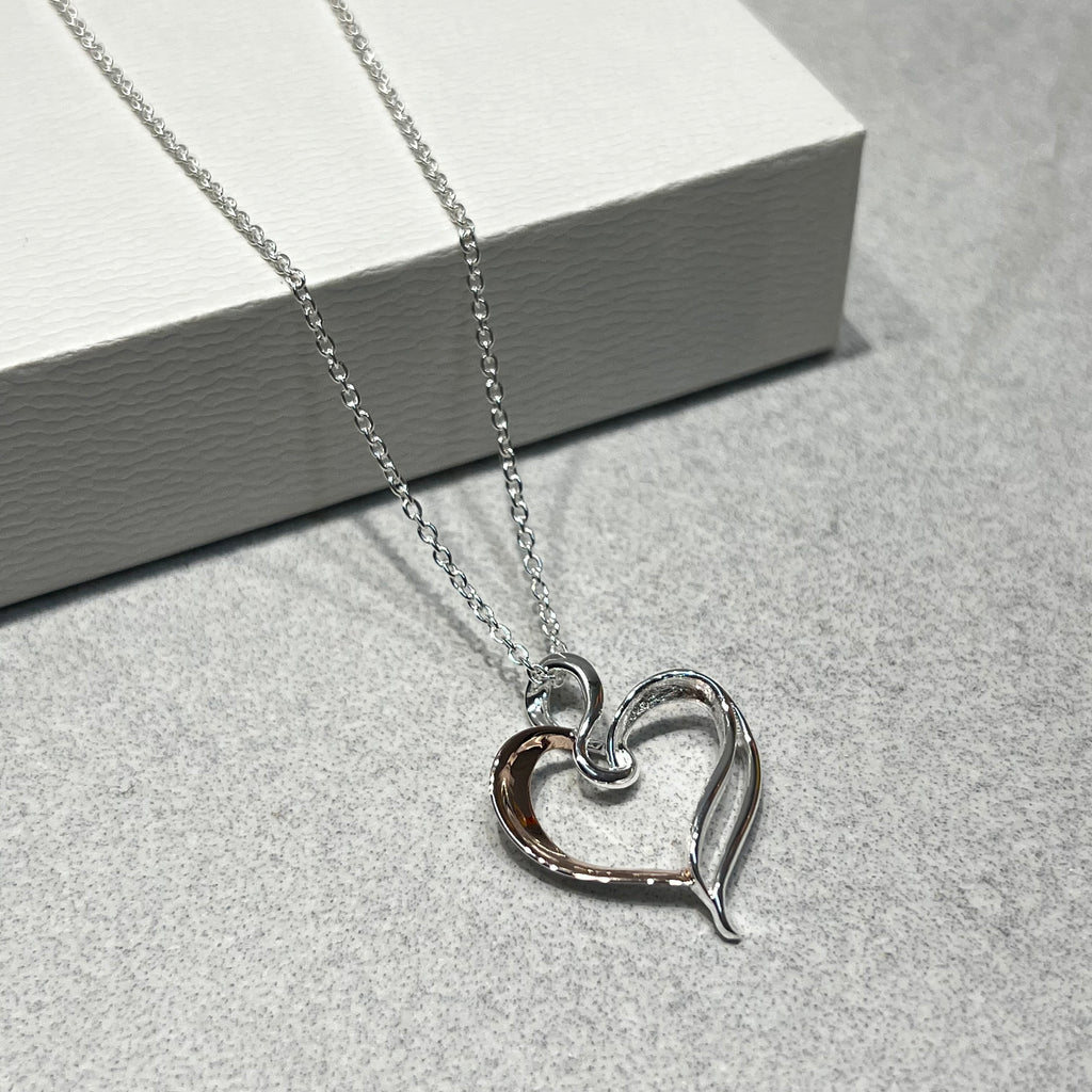 Silver heart sales shaped pendant