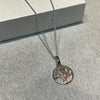Unique & Co Sterling Silver and Rose Gold Tree Pendant