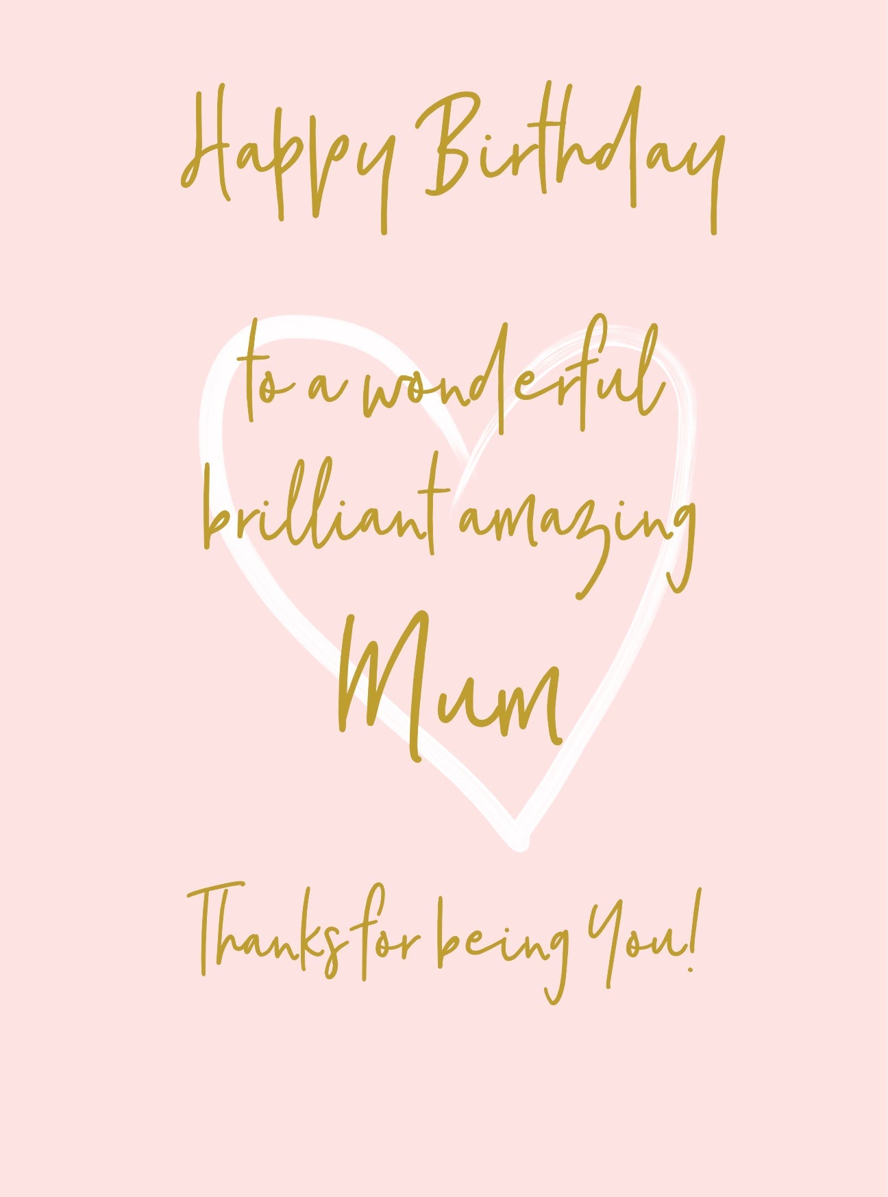Wonderful You Mum Happy Birthday Card - Foil