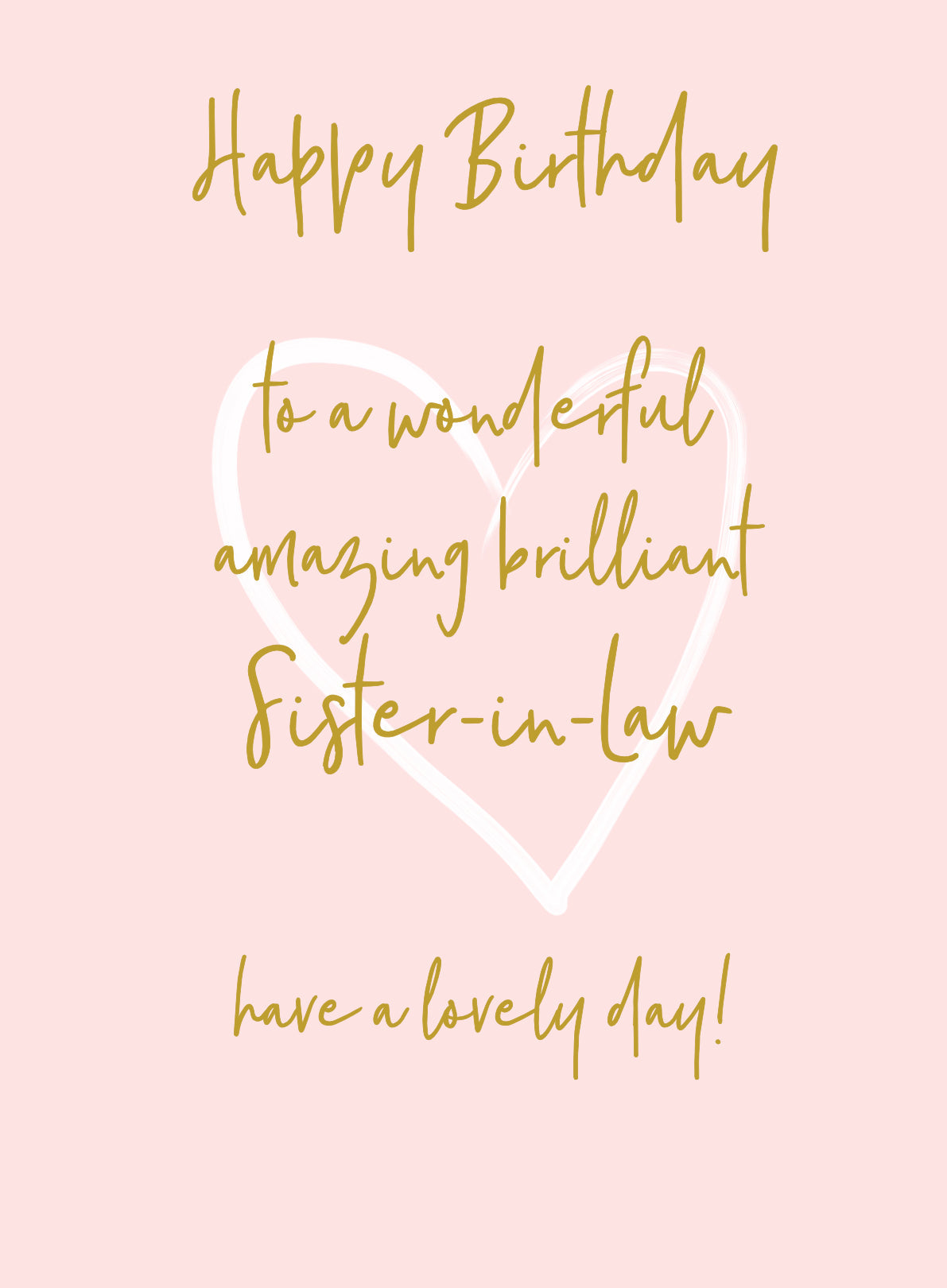 Wonderful You Sister-In-Law Birthday Card - Foil