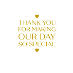 Only Love Thank You Special Day Card - Foil