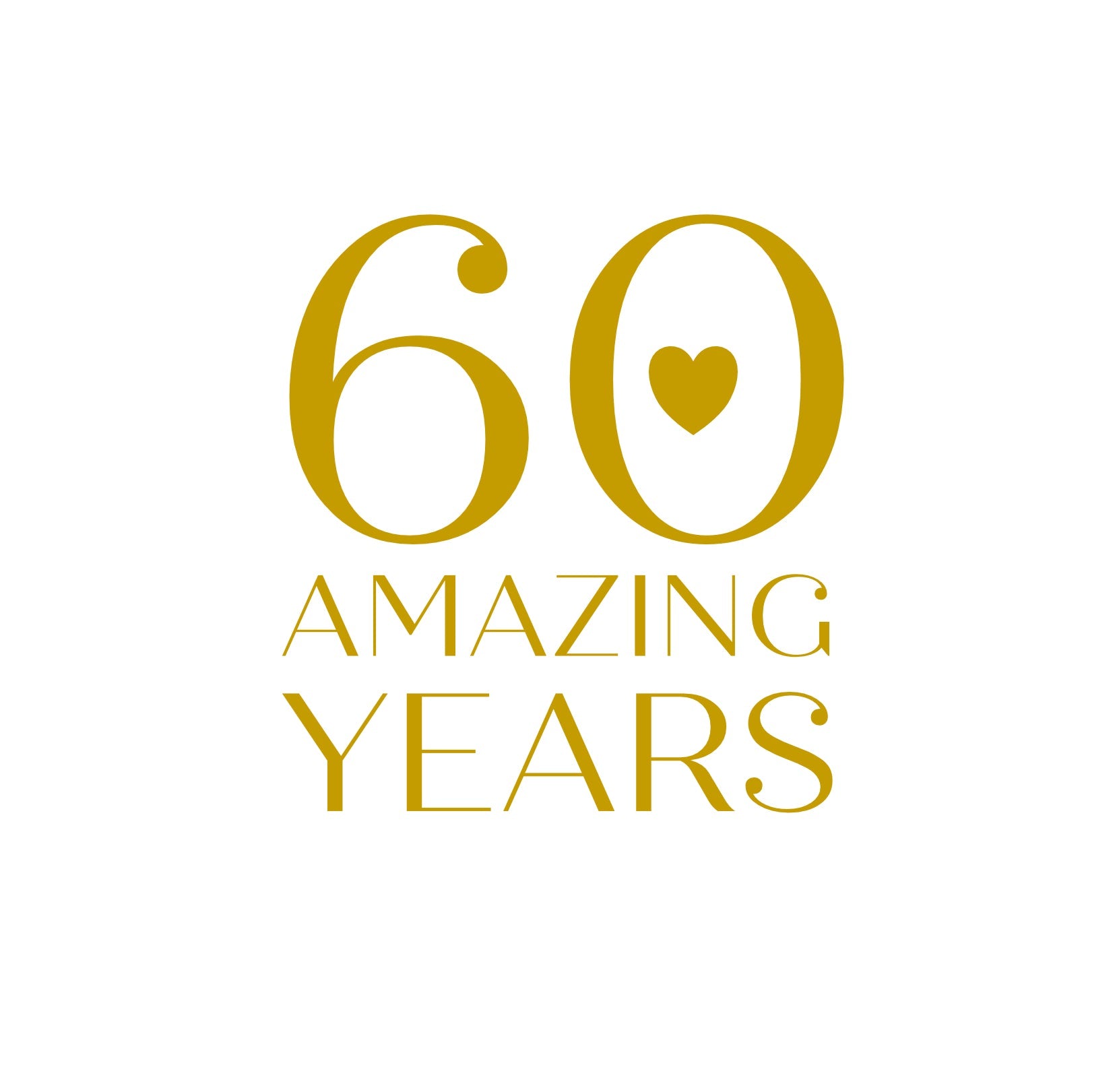 Only Love 60 Years Anniversary Card - Foil