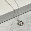 Sterling Silver and Rose Gold Double Heart Necklace