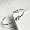 Sterling Silver Twisted Knot Bangle