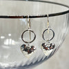 POM Sterling Silver Hammered Heart Drop Earrings