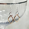 Sterling Silver & Rose Gold Interlocking Drop Earrings