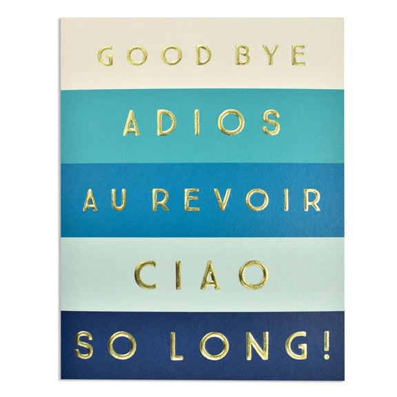 Jot Goodbye, Adios Card | More Than Just A Gift