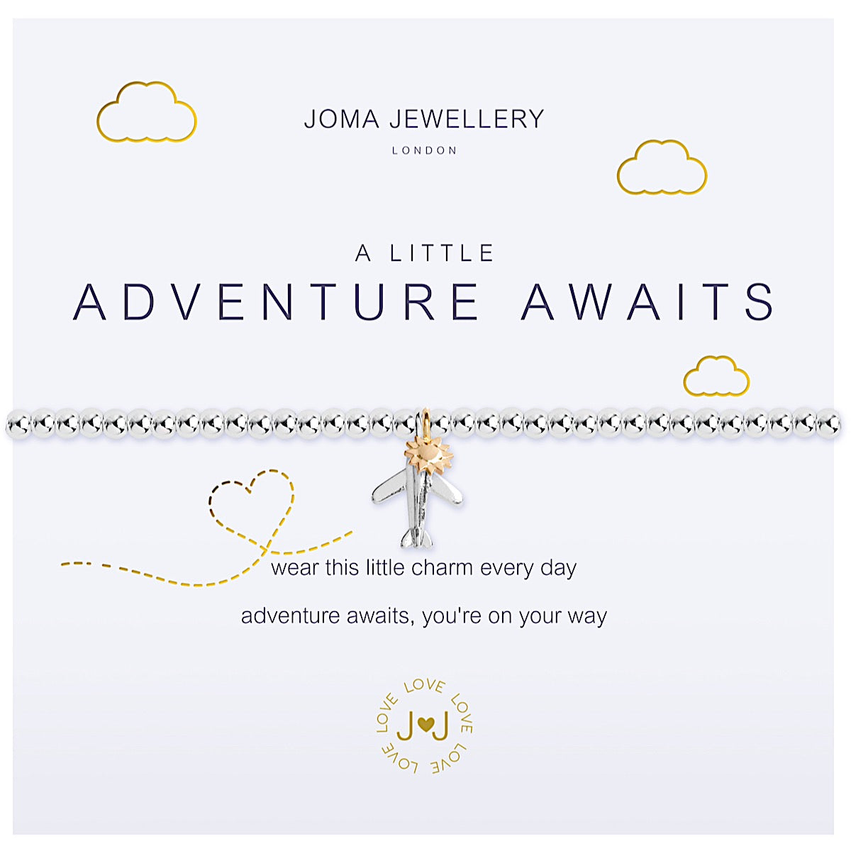 Joma Jewellery a little Adventure Awaits Bracelet - aeroplane