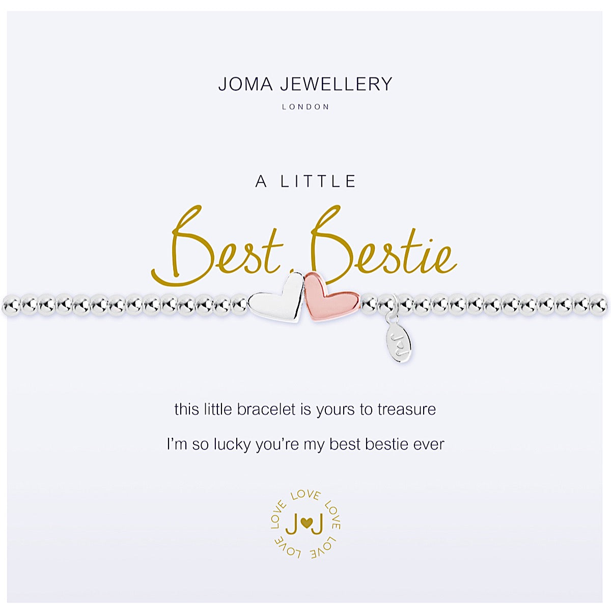Joma Jewellery a little Best Bestie Bracelet - hearts