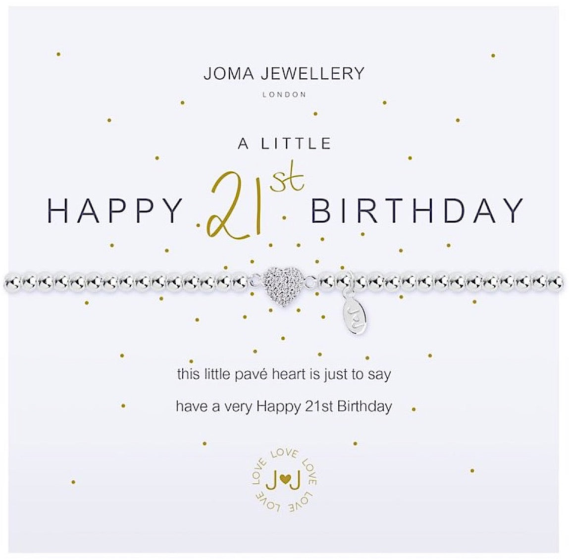 Joma Jewellery a little Happy 21st Birthday Bracelet