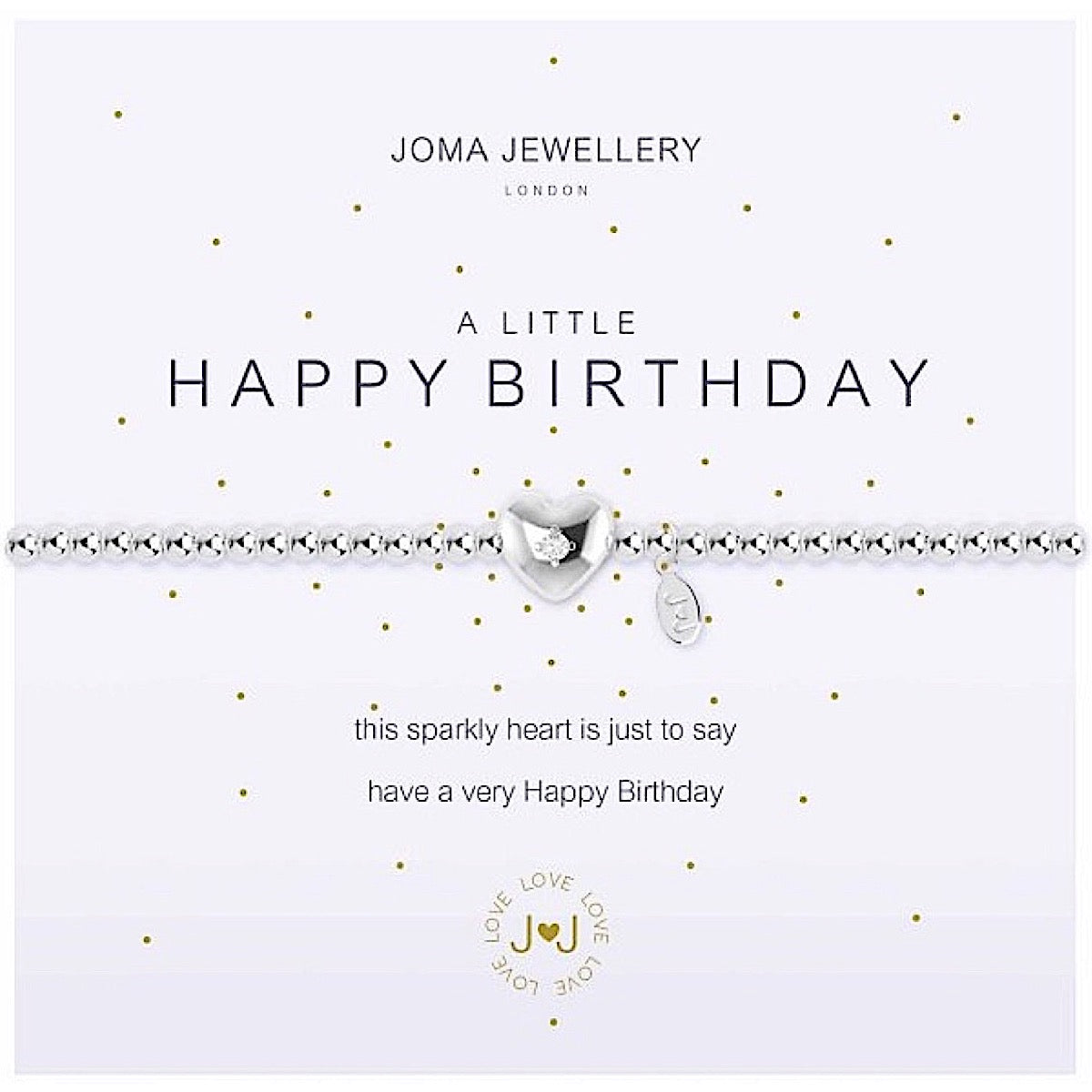 Joma Jewellery a little Happy Birthday Bracelet - heart