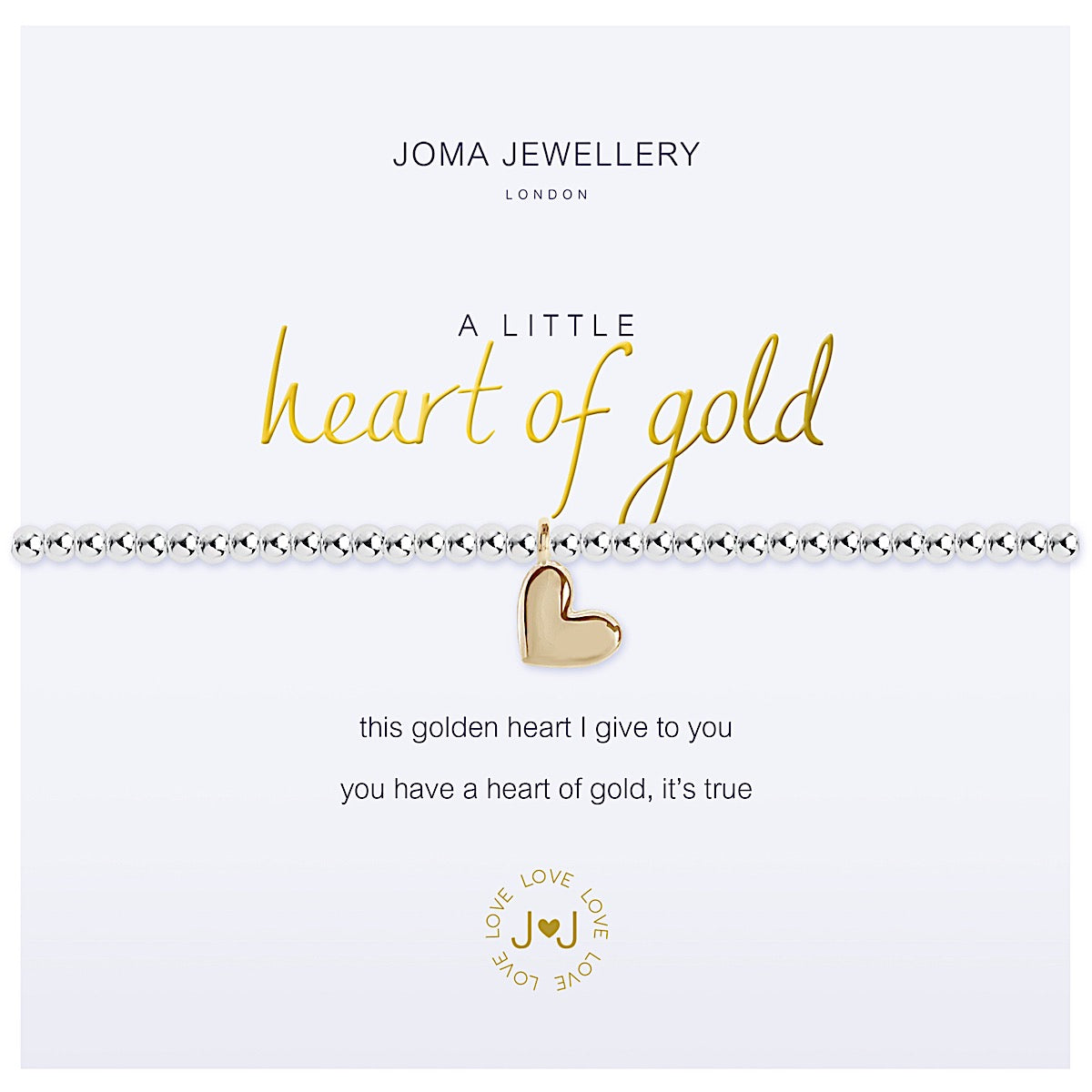 Joma Jewellery a little Heart of Gold Bracelet - heart