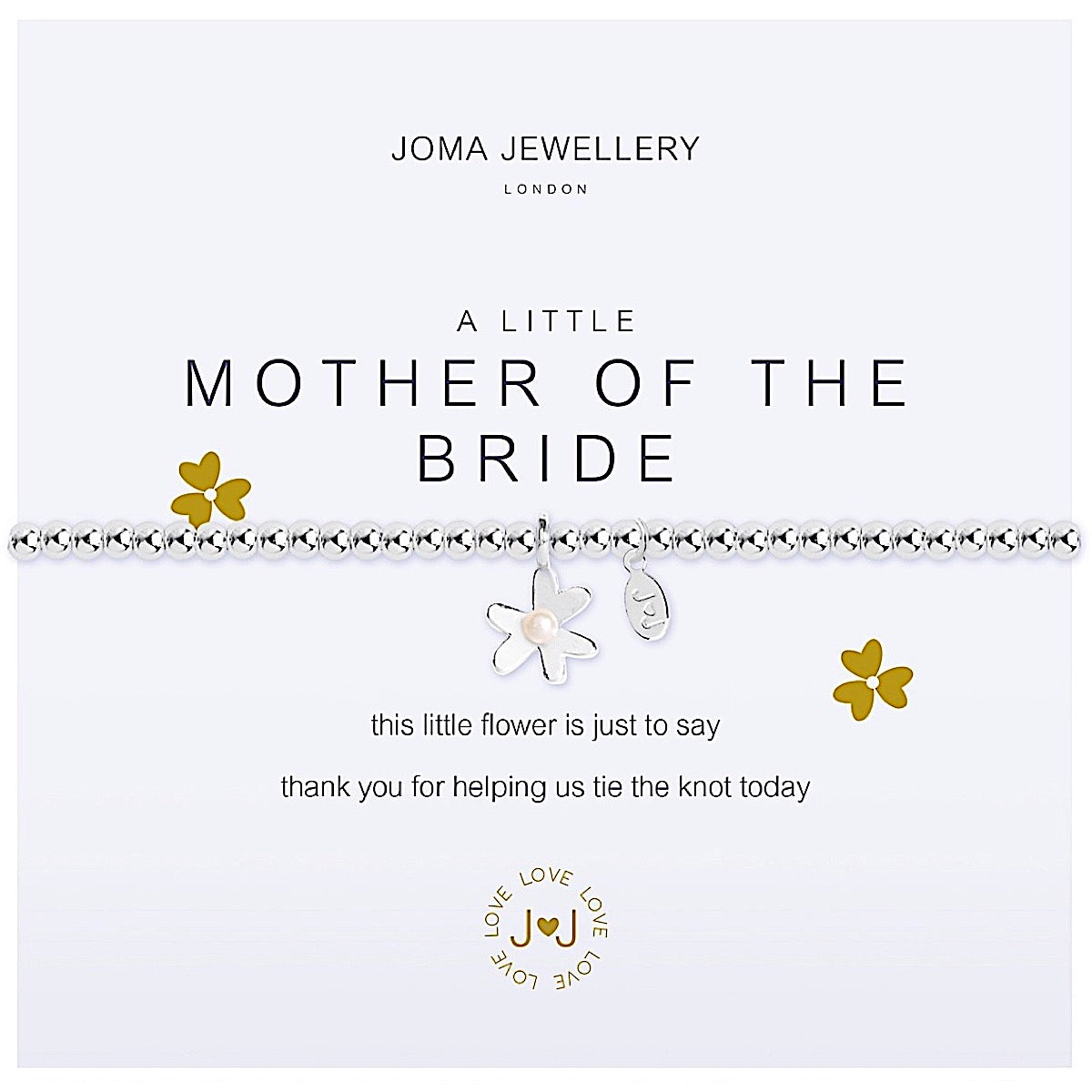 Joma Jewellery a little Mother of the Bride Bracelet - flower