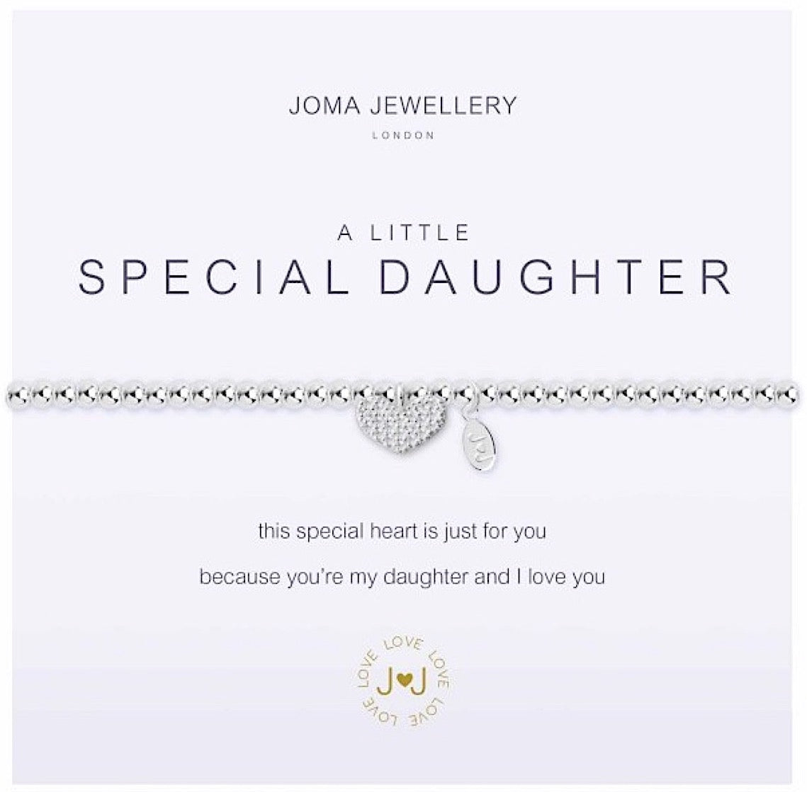 Joma Jewellery a little Special Daughter Bracelet - heart
