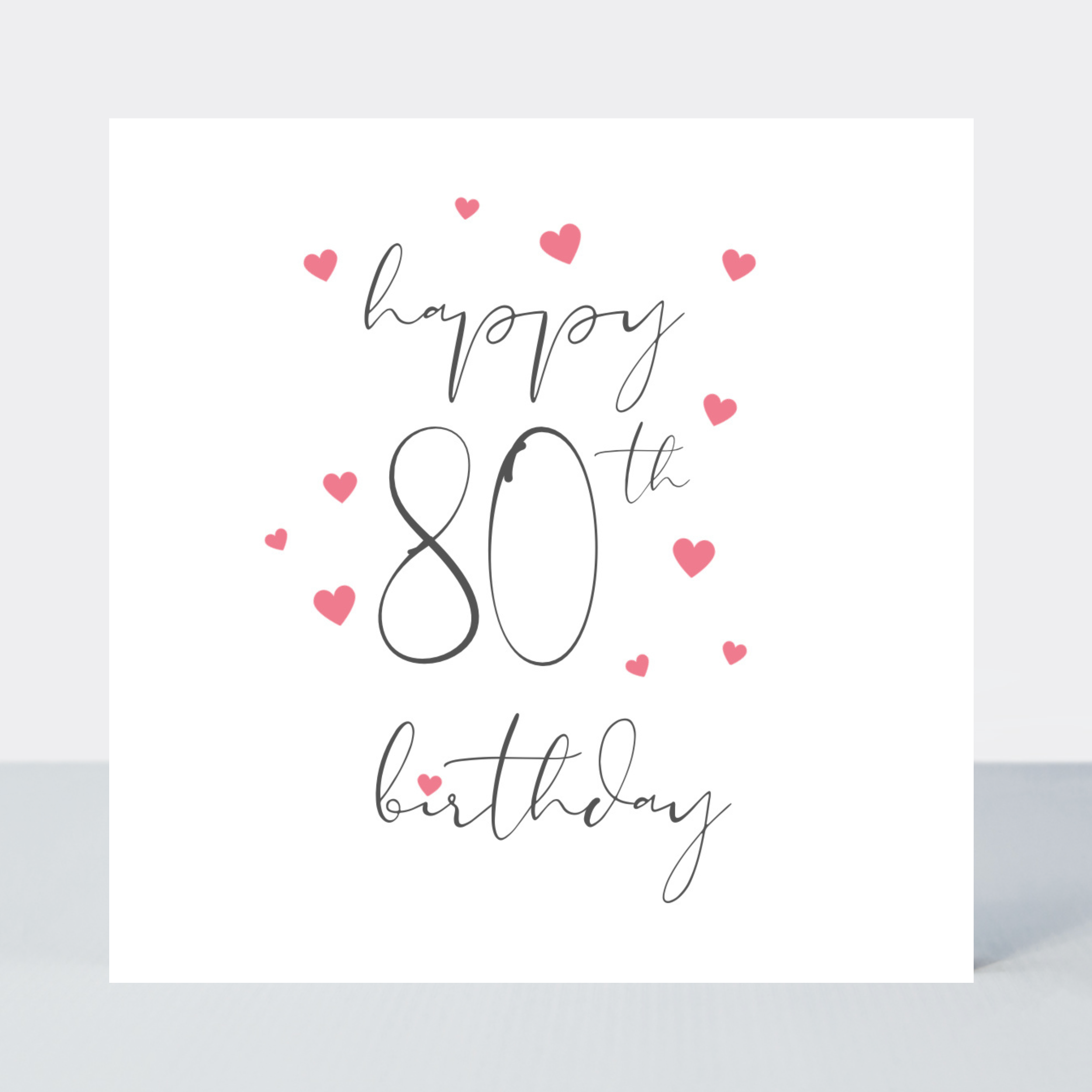 Something Simple 80th Birthday Card