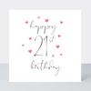 Something Simple 21st Birthday Card
