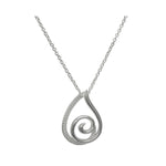 Unique & Co Silver Zirconia Swirl Necklace