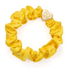 Mellow Yellow Scrunchie Bangle With Gold Heart