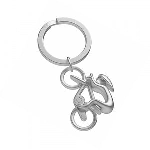 Metalmorphose Silver Cyclist Keyring | More Than Just A Gift