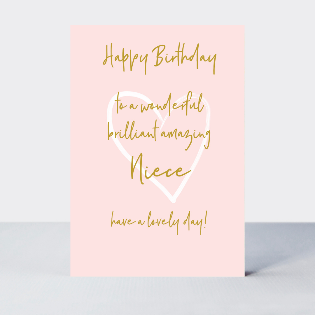 Wonderful You Niece Birthday Card - Foil