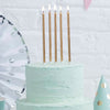 Gold Tall Birthday Candles