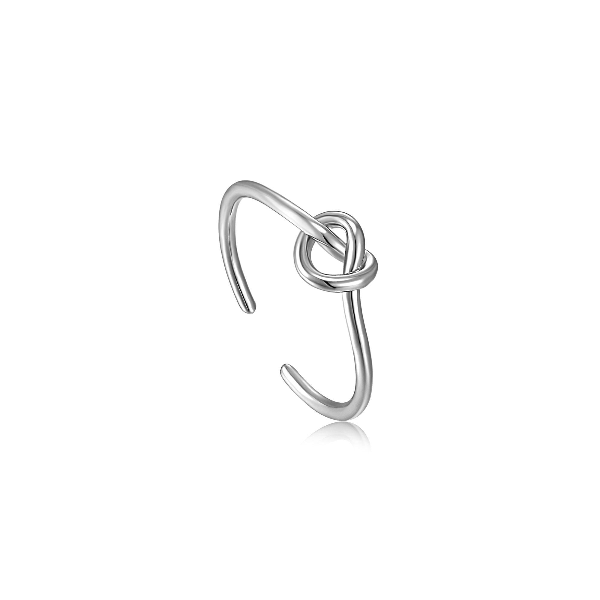 Ania Haie Silver Knot Adjustable Ring