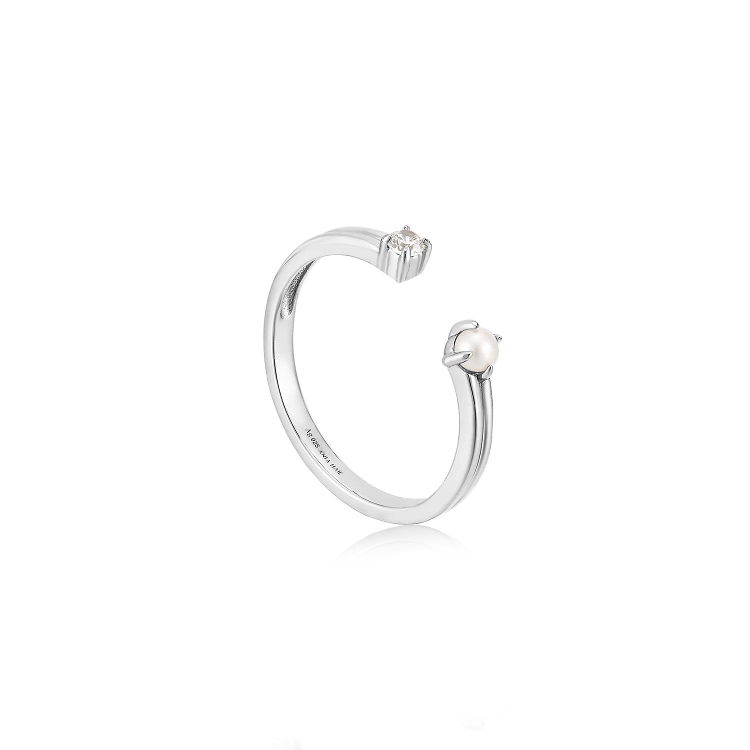 Ania Haie Pearl Sparkle Adjustable Ring