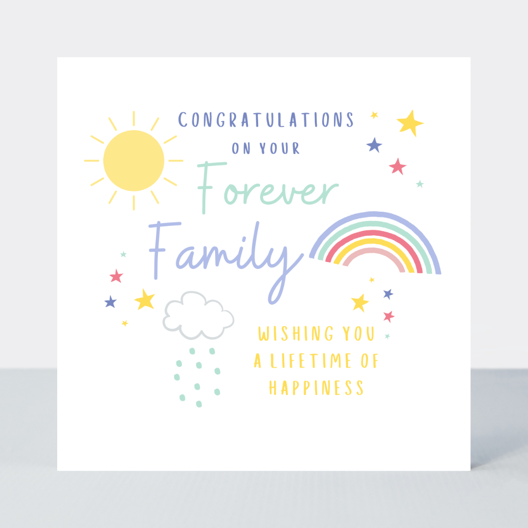 Rainbows Forever Family Card