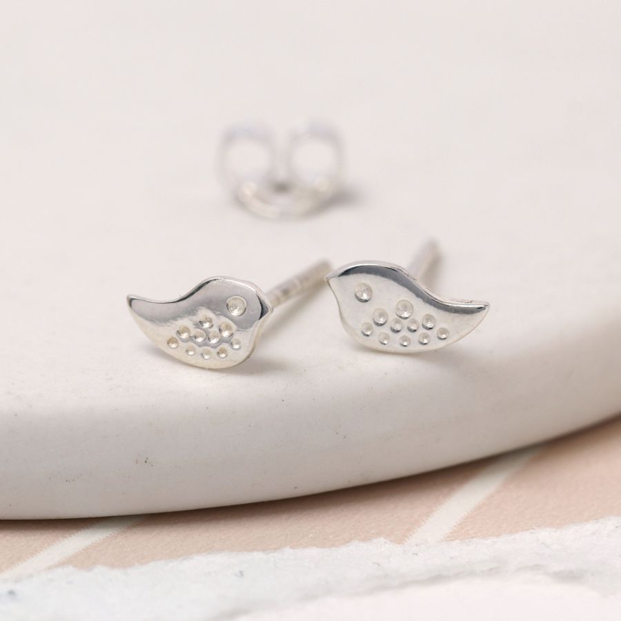 POM Sterling Silver Bird Stud Earrings More Than Just a Gift More Than Just a Gift Narborough Hall
