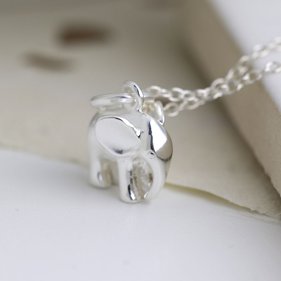 POM Sterling Silver Elephant Necklace