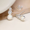 POM Sterling Silver Opal and Crystal Earrings