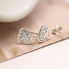 POM Sterling Silver Tree of Life Heart Earrings