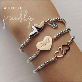 Joma Jewellery A Little Beautiful Friend Bracelet Rose Gold Hearts More Than Just a Gift Narborough Hall