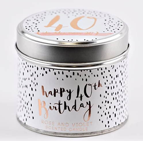 Luxe Candle in a Tin - Happy 40th Birthday