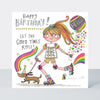 Rachel Ellen T-party Birthday Girl Rollerskates Card