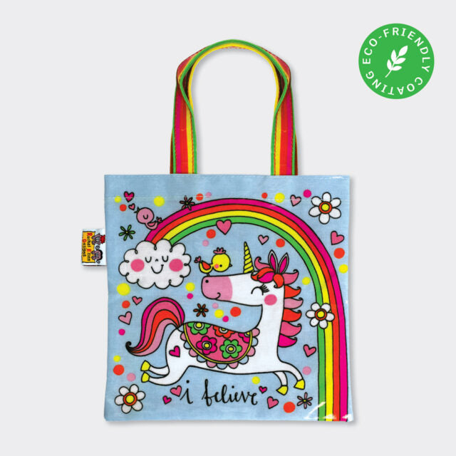 Rachel Ellen Unicorn & Rainbow Mini Tote Bag