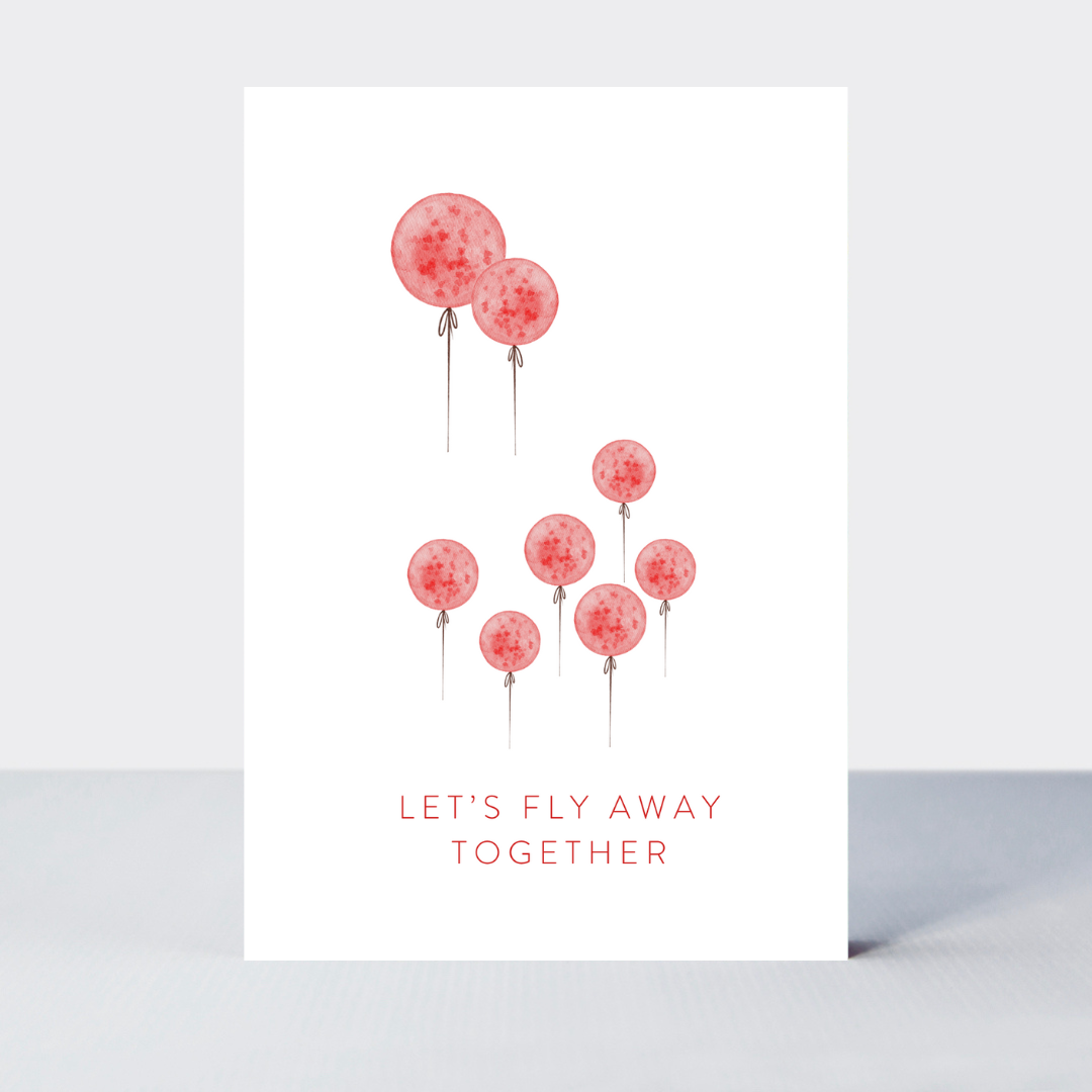 Love in the Air Fly Away Card