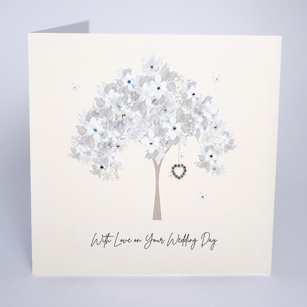With Love on Your Wedding Day Tree Large Card