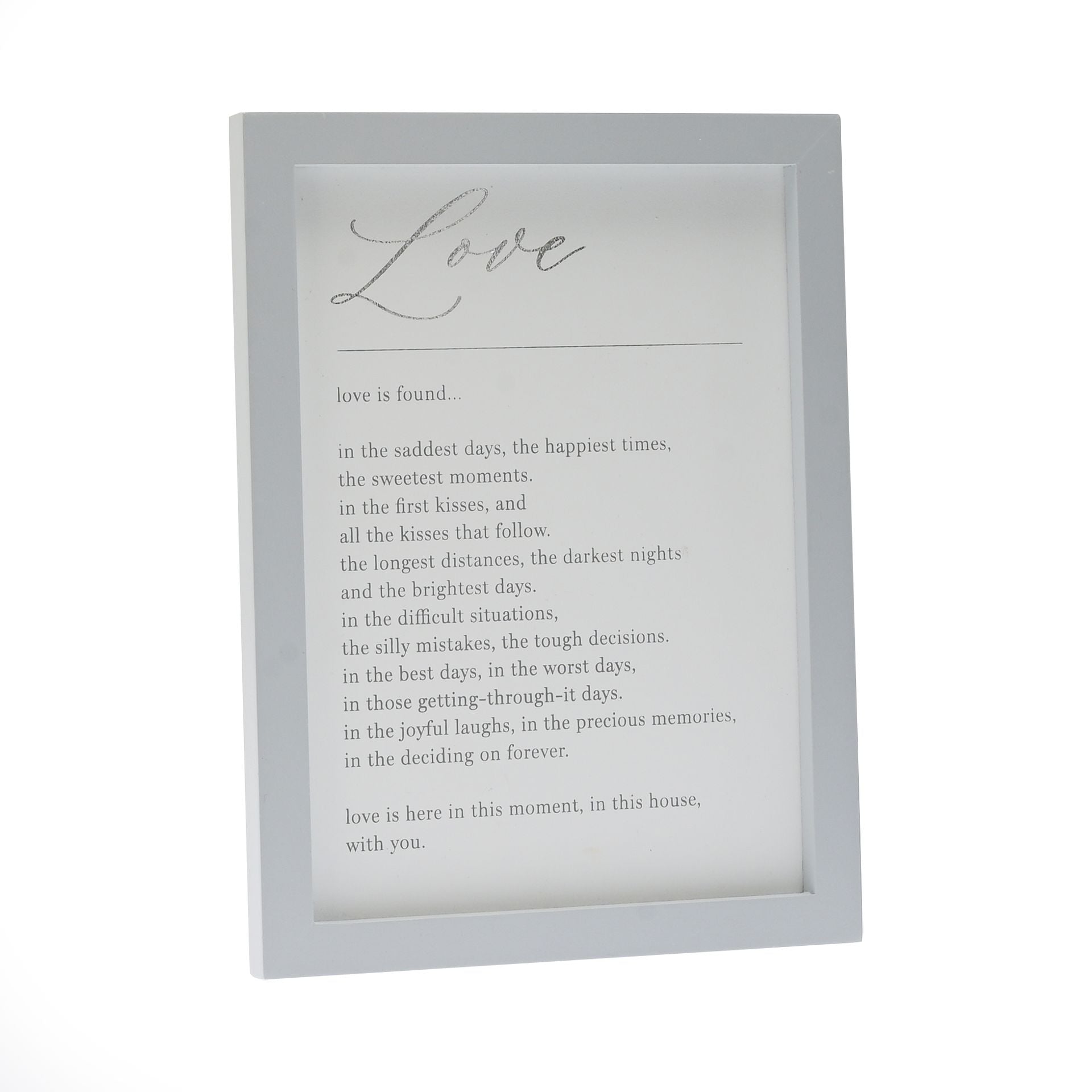 Amore Love Poem Plaque