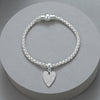 Crystal Silver Heart Bracelet