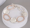 Two Toned Abstract Circular Bracelet