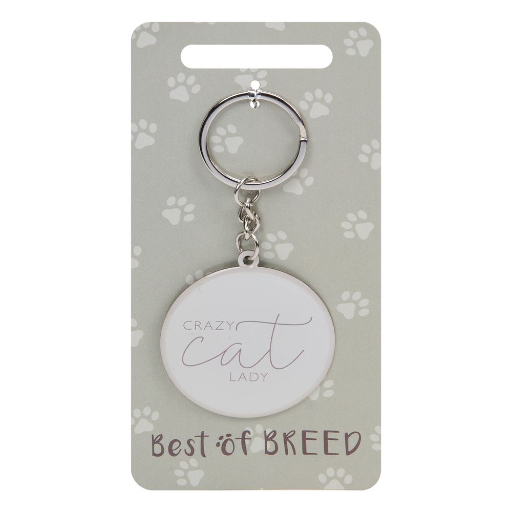 Best of Breed Keyring - Crazy Cat Lady