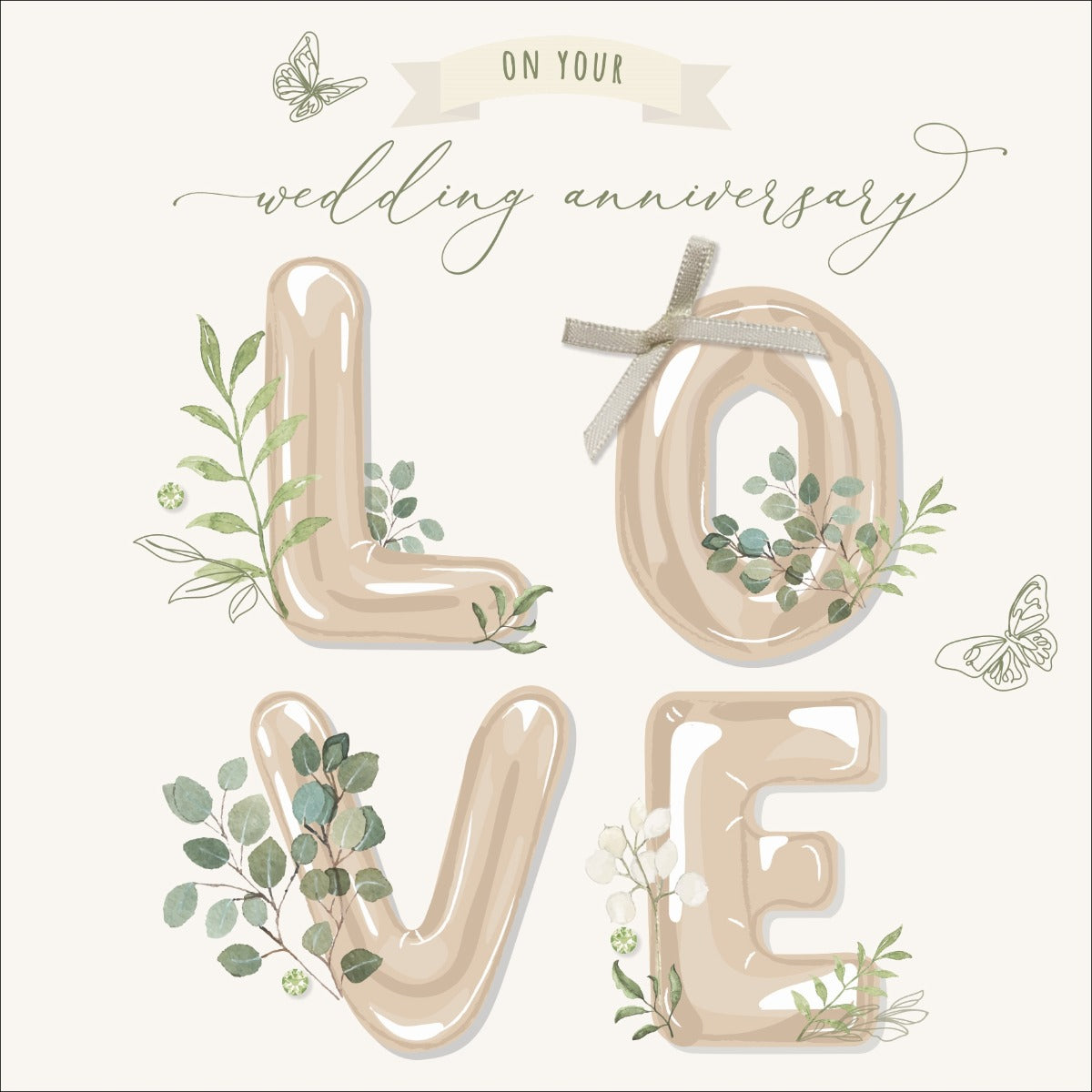 Besotted - On Your Wedding Anniversary Card