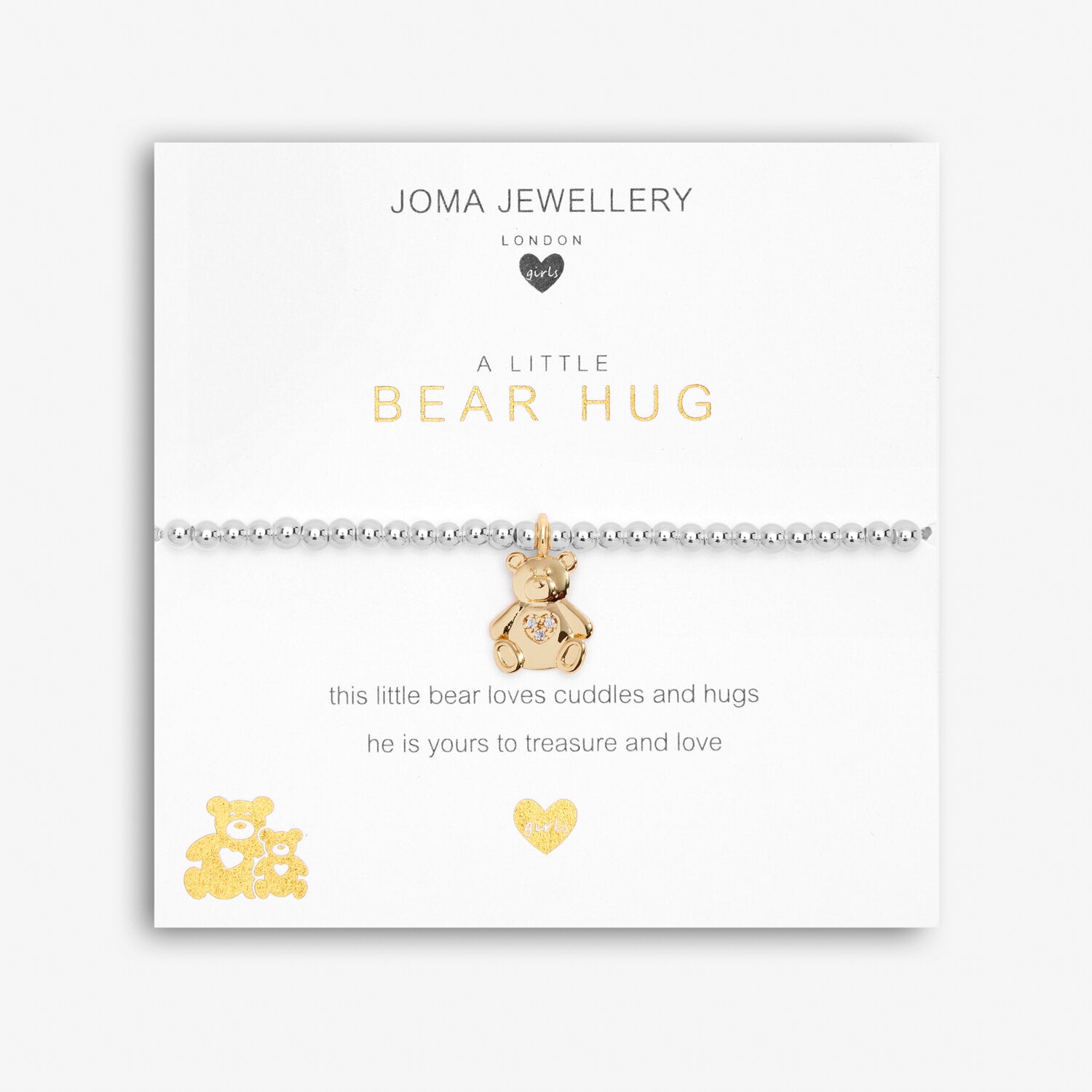 Joma Jewellery Girls a little 'Bear Hug' Bracelet